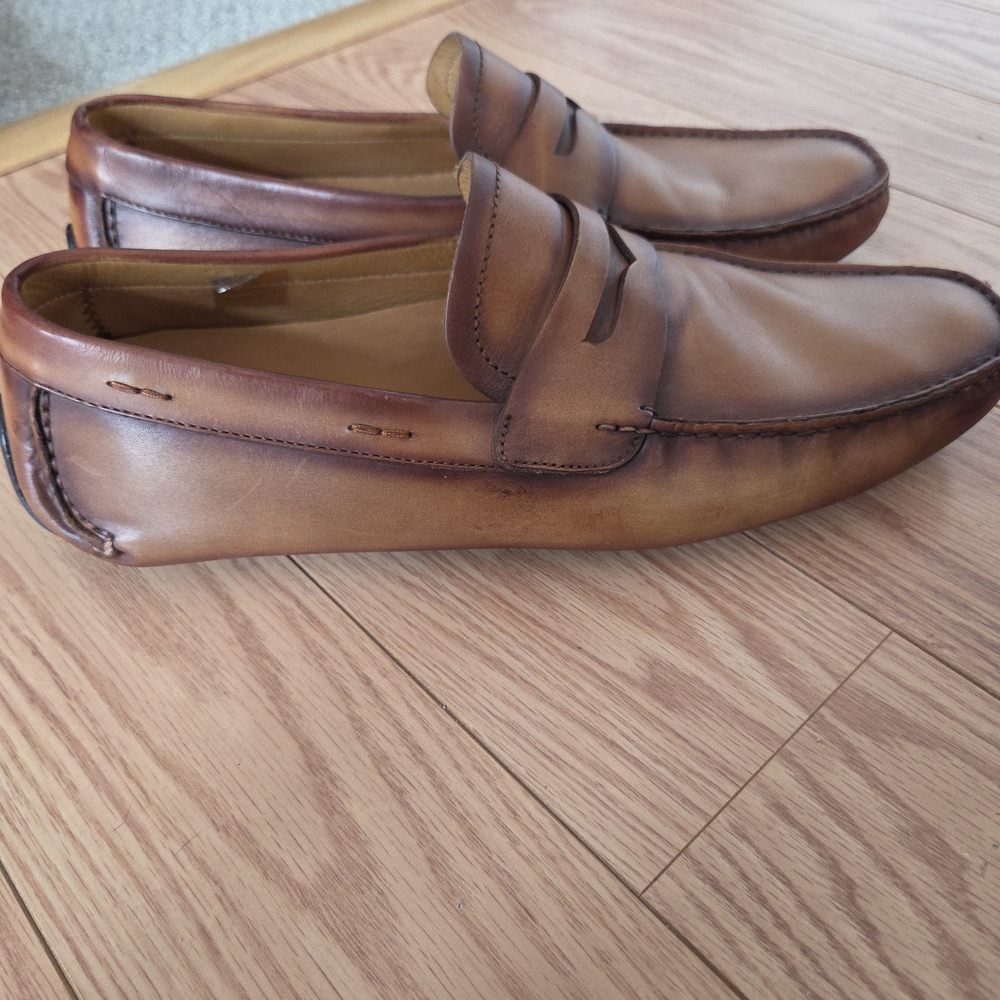 Magnanni Men's Classic Penny Loafers in Brown